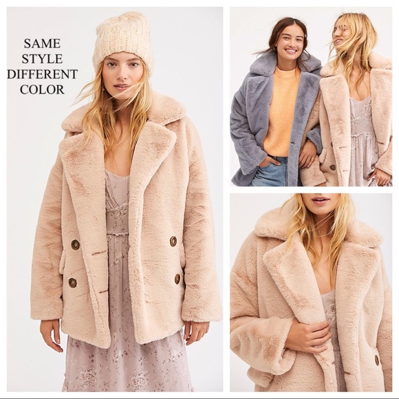 FREE PEOPLE JACKET TEDDY COAT FAUX FUR JACKET A2C - Picture 10 of 16